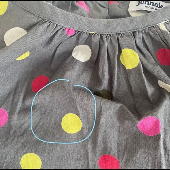 Johnnie B. Mini Boden Polka Dot Sleeveless Swing Top Gray Kid’s L - Picture 10 of 12